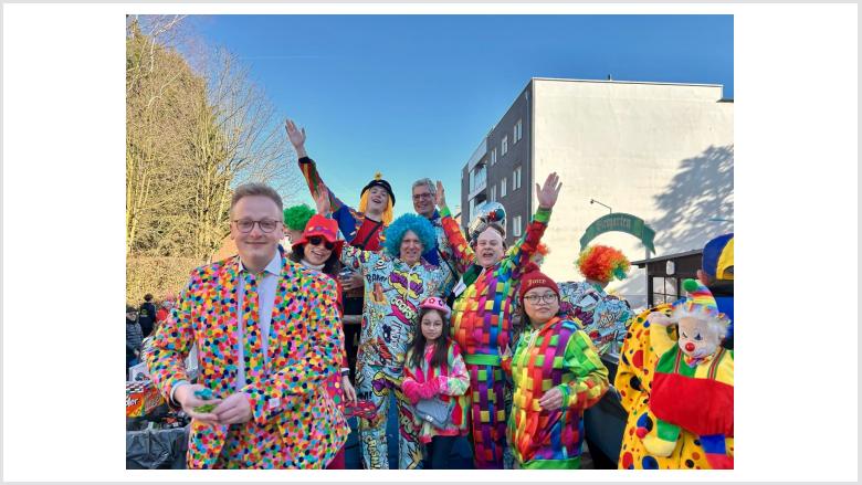 Veilchendienstag in Mönchengladbach. Wagen der CDU 
